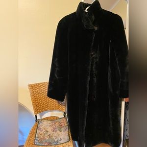 Black Faux fur coat